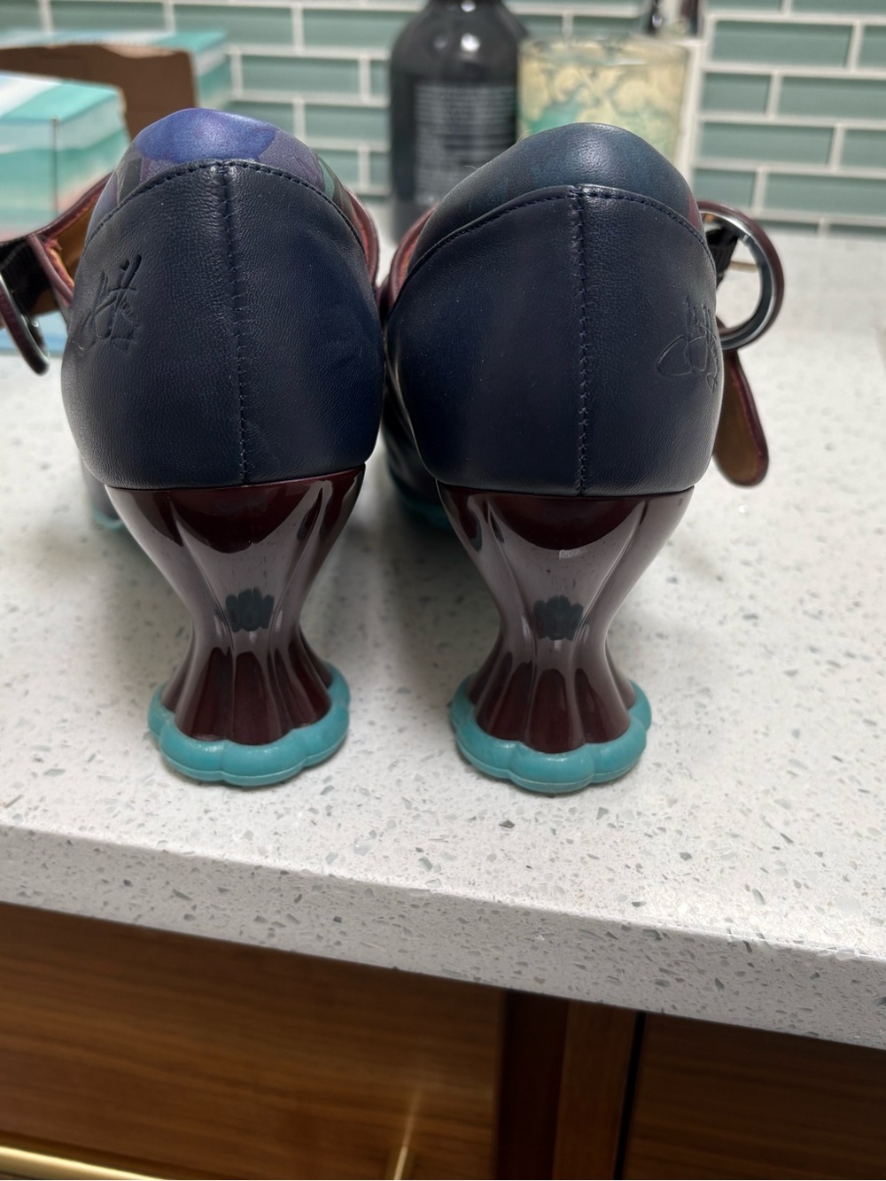 John Fluevog Ceres Floral Heels - Picture 4 of 4